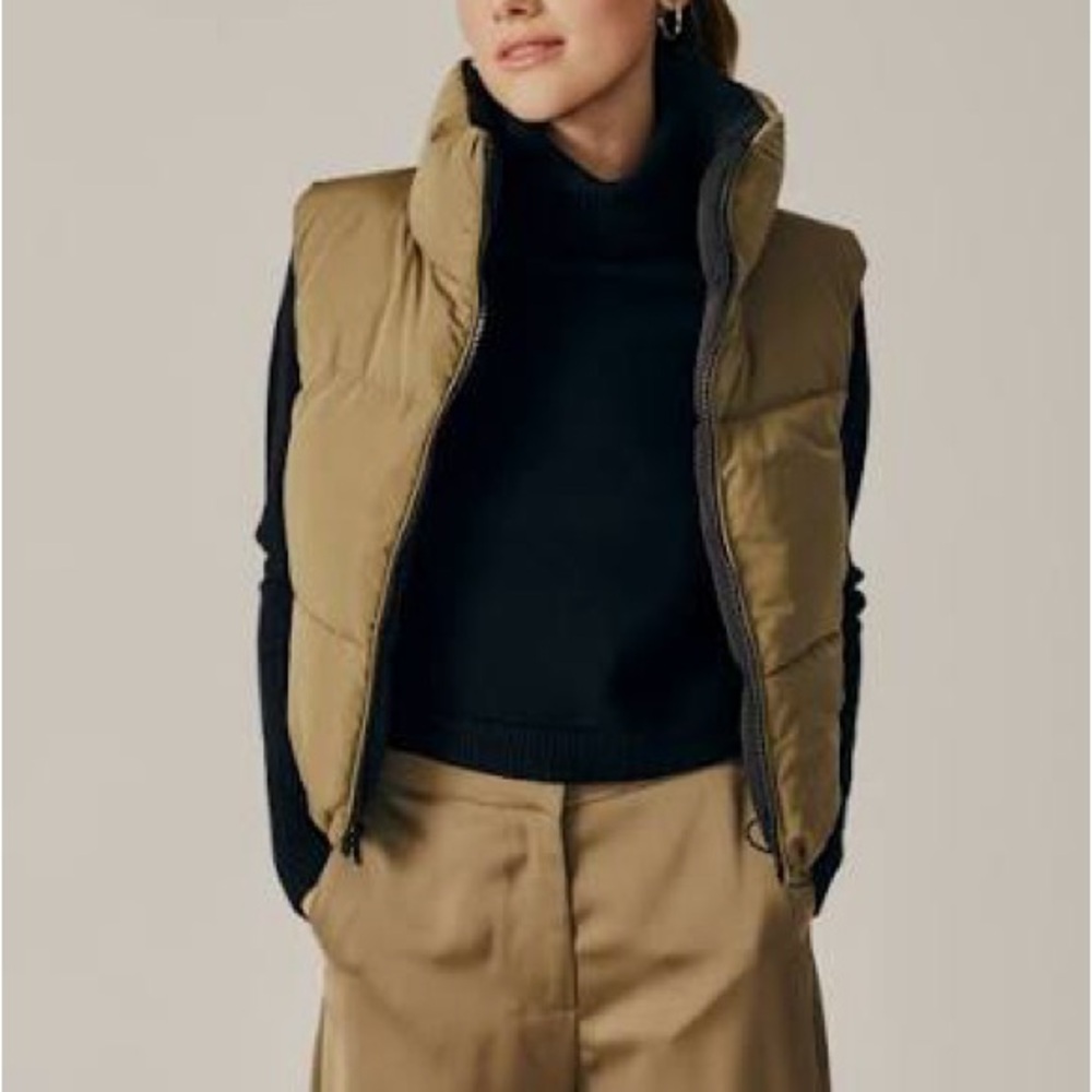 Deluc Black and Tan Puffer Vest - Picture 2 of 3